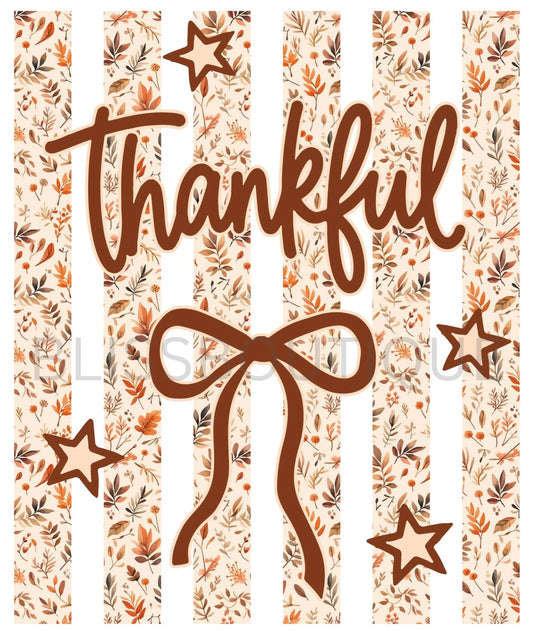 Floral Thankful bow (DTF)