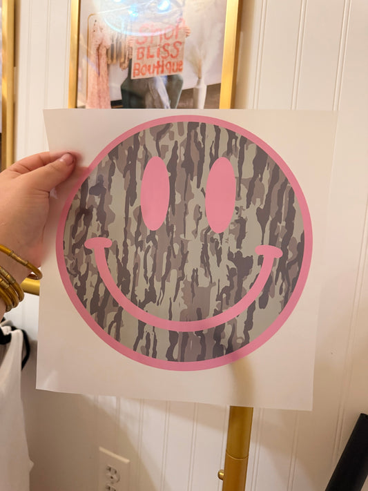 Camo Smiley Face (DTF)