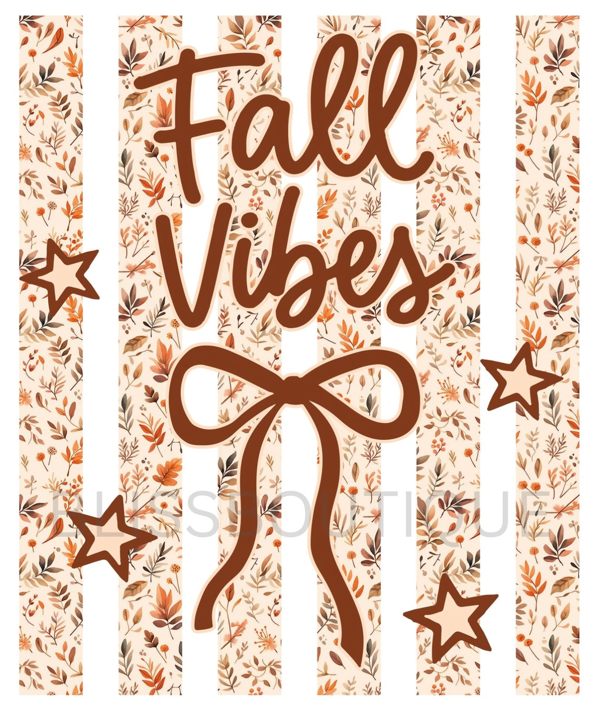 Floral Fall Vibes Bow (DTF)