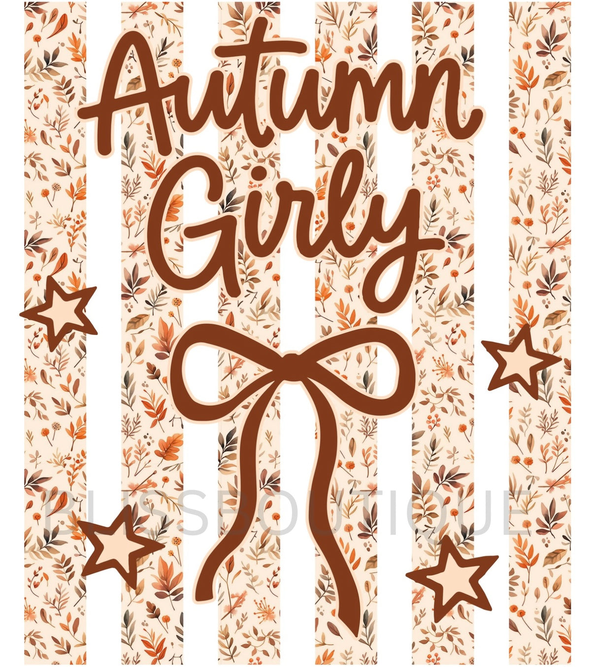 Floral Autumn Girly Bow (DTF)