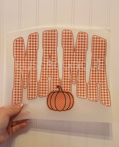 Fall Gingham Mama Pumpkin (DTF)
