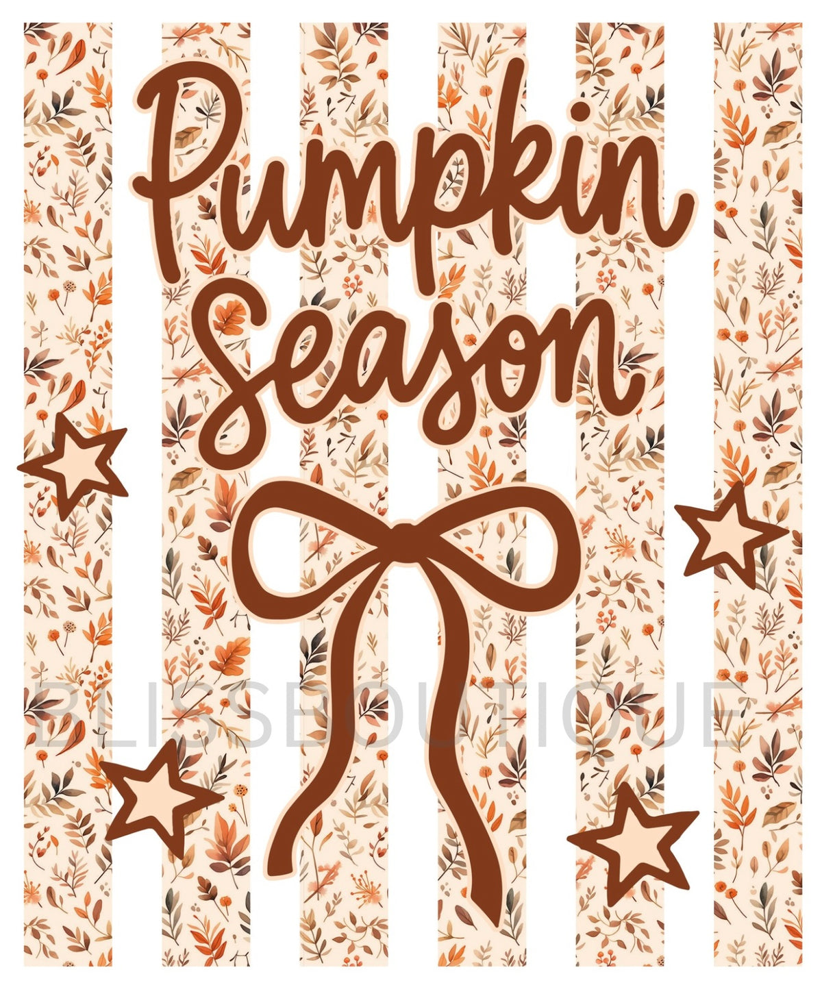 Floral Pumpkin Season Bow (DTF)