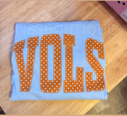 Preppy Polka Dot Vols Mascot (DTF)