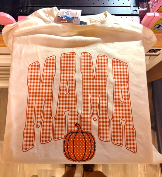Fall Gingham Mama Pumpkin (DTF)